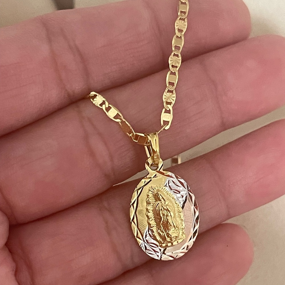 14k Gold Filled Virgen Guadalupe Cadena - Picture 2 of 8